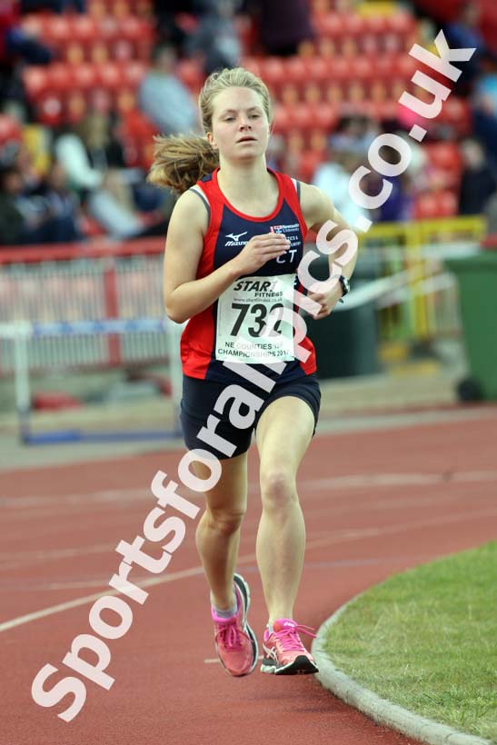 Womens senior and under-20s 5000 metres, North Eastern Champs, Gateshead Stadium. Photo: David T. Hewitson/Sports for All Pics